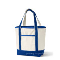 Cotton Canvas Tote Bag With Outside shopping bag